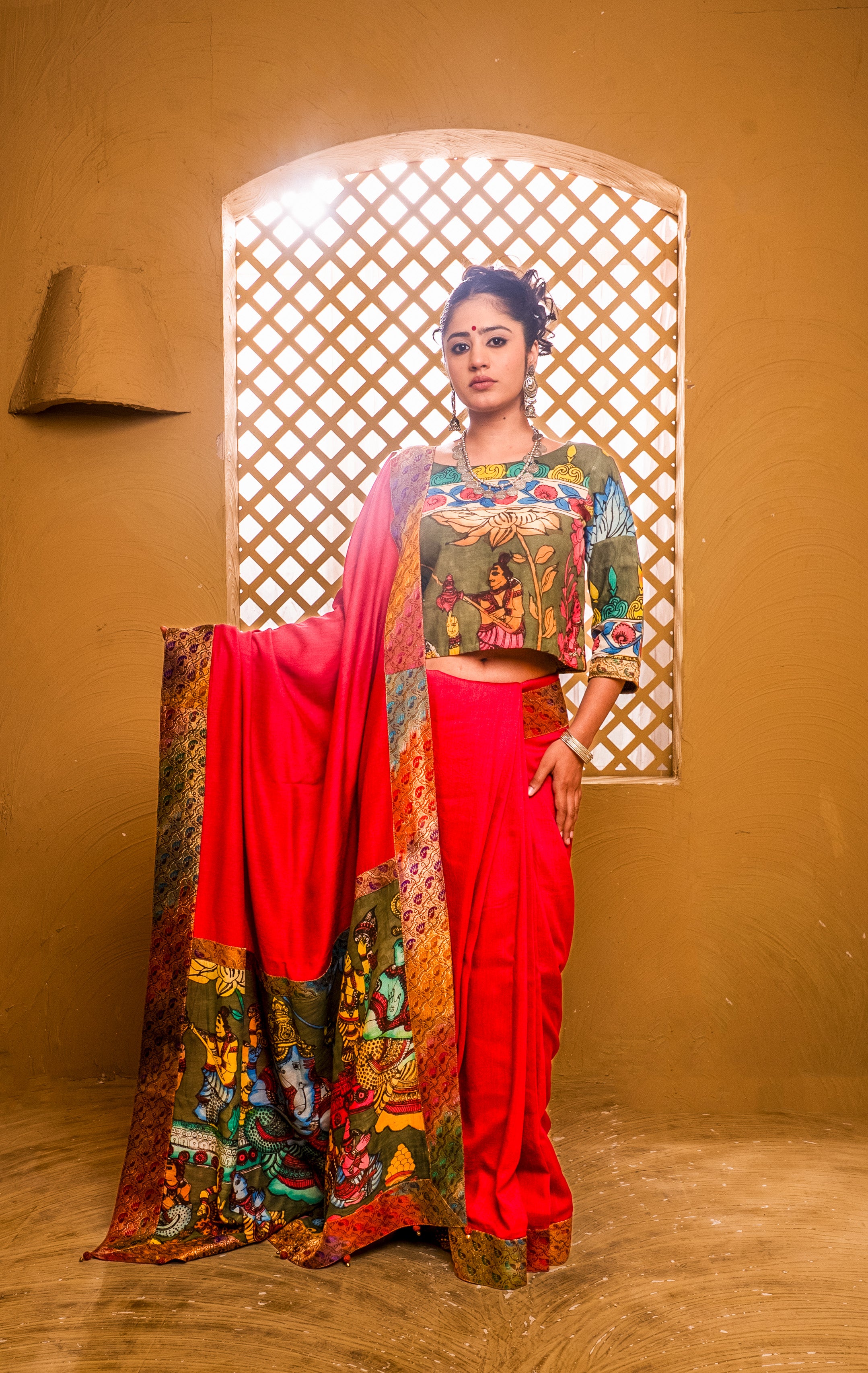 Munga Kalamkari Saree