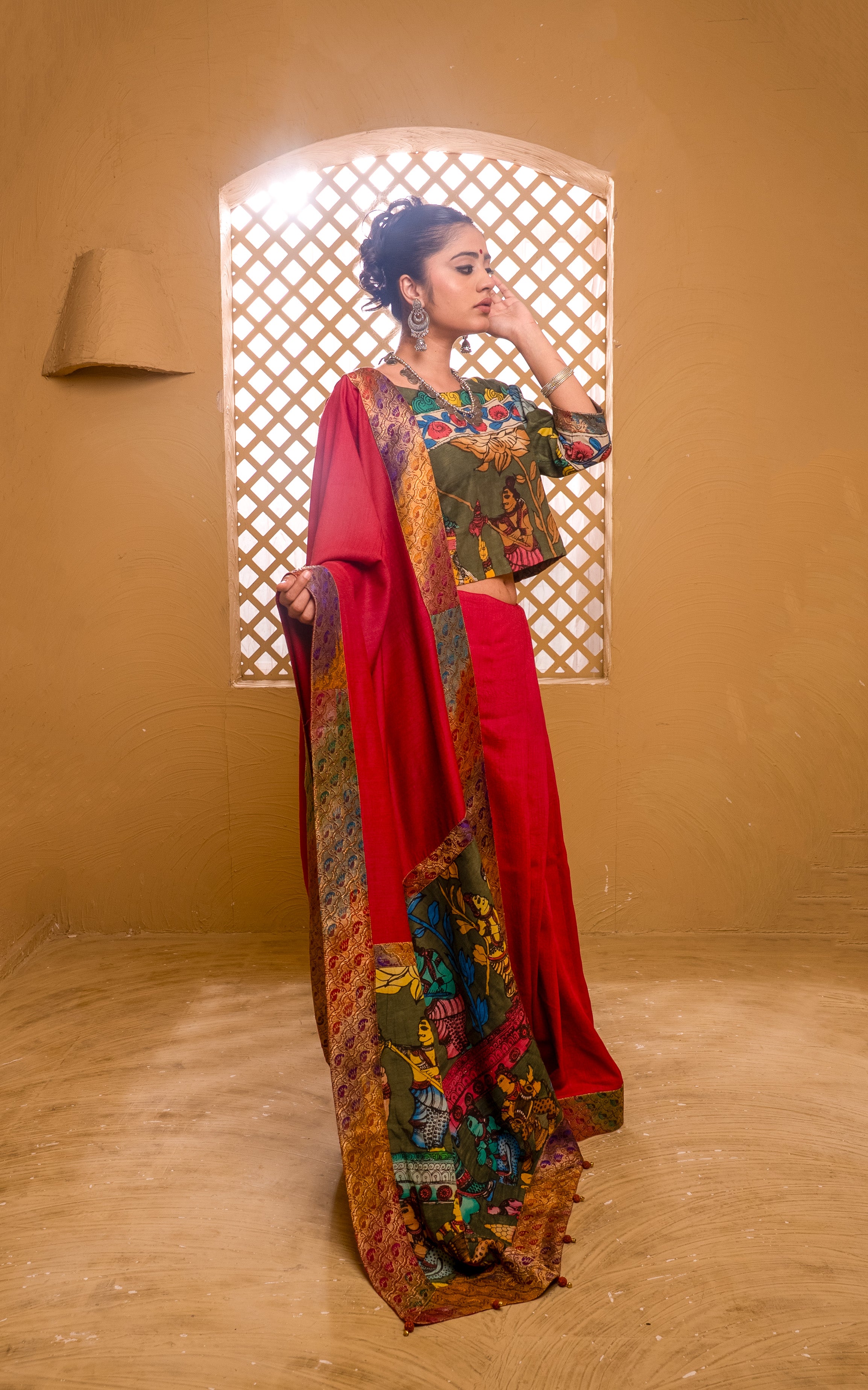 Munga Kalamkari Saree
