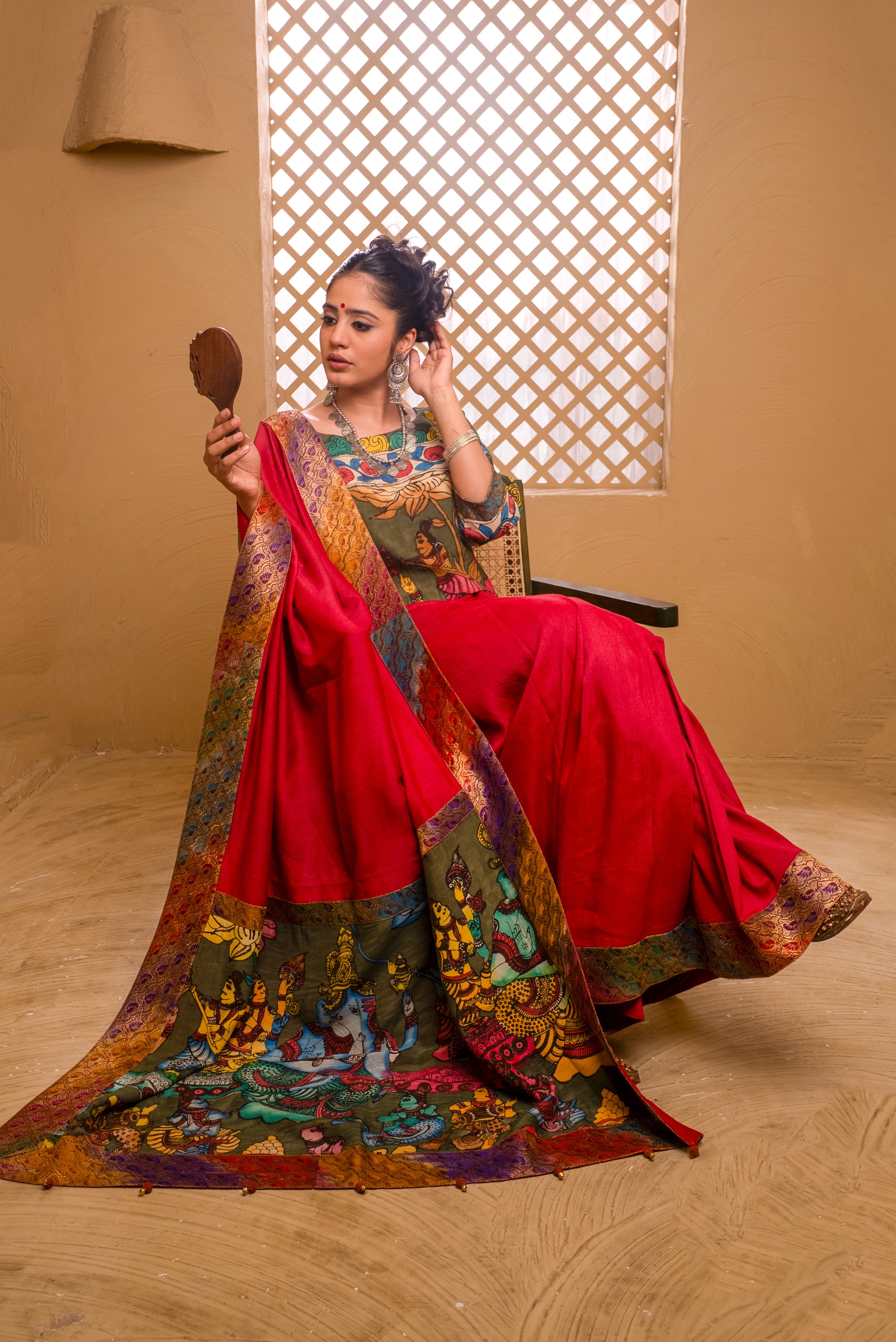 Munga Kalamkari Saree