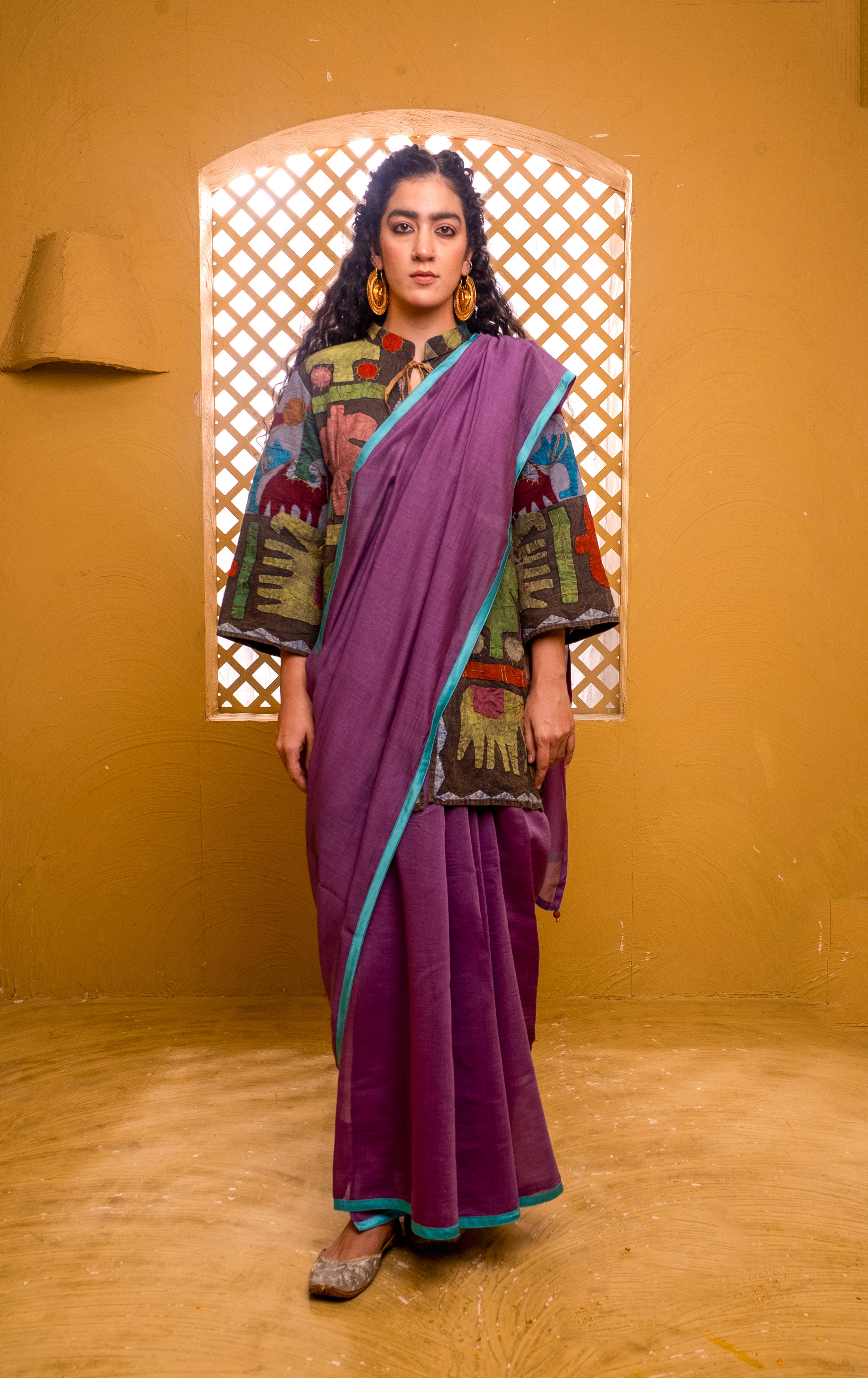 Chanderi Tie and Dye Saree