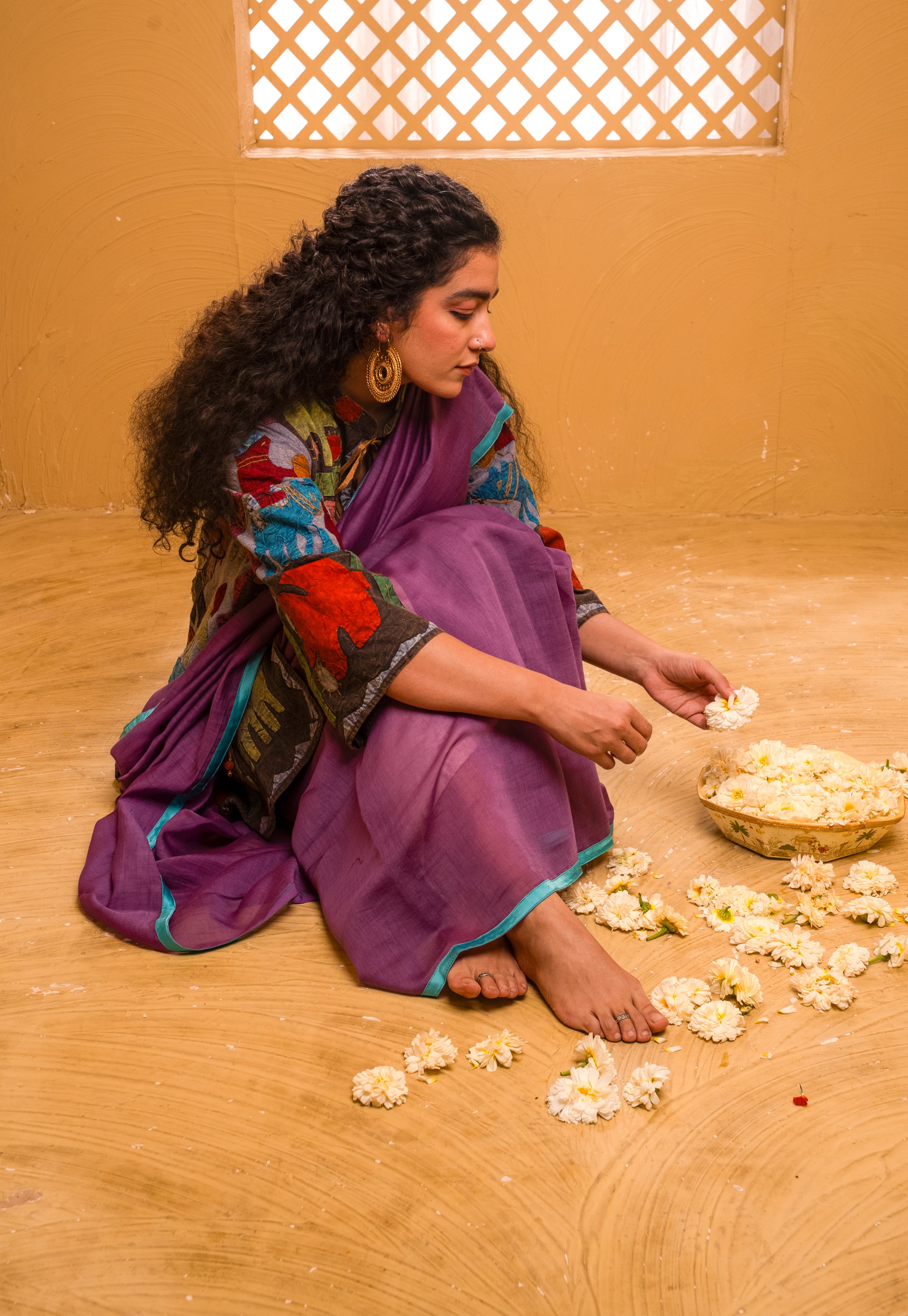 Chanderi Tie and Dye Saree