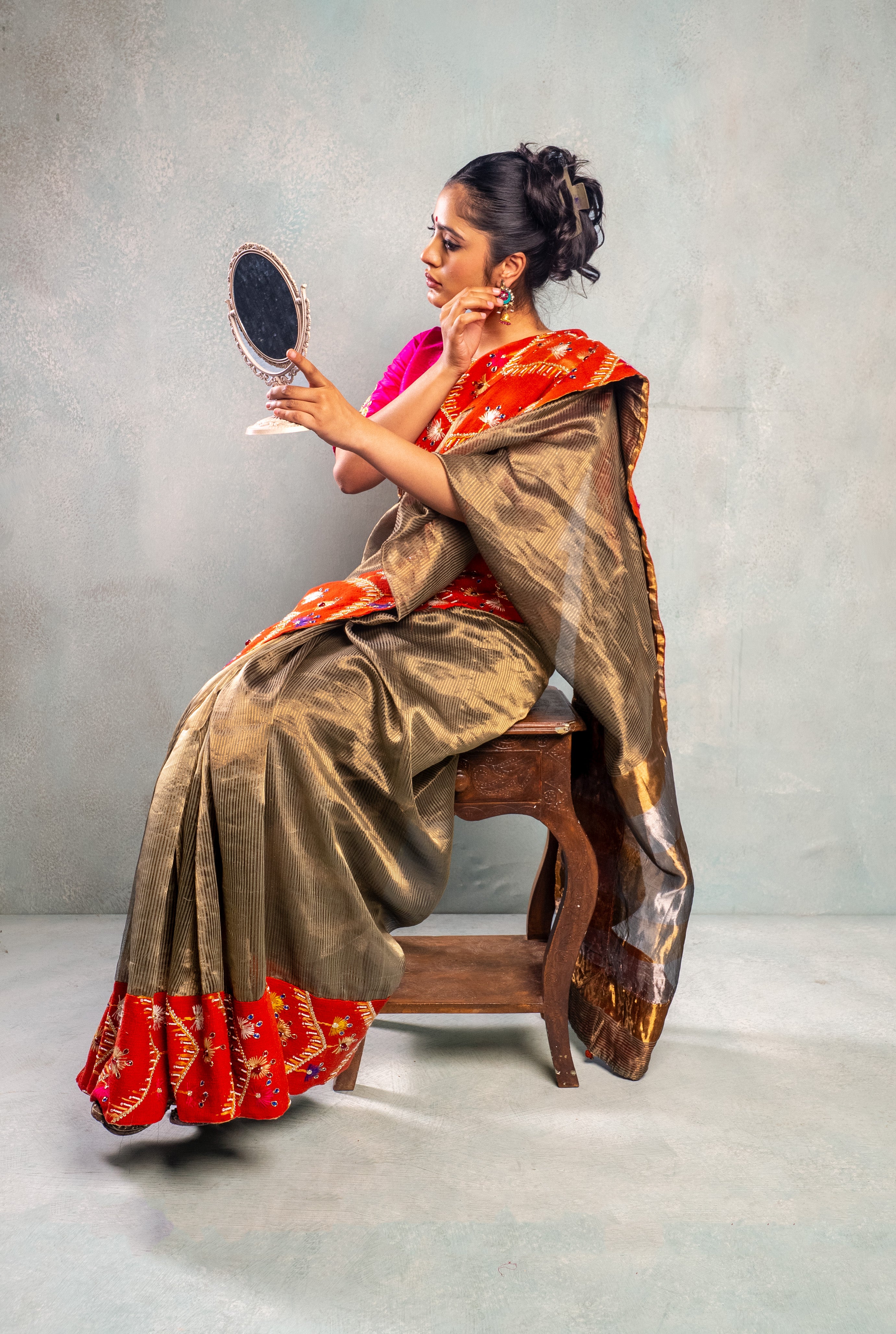 Handwoven Chanderi Tissue Saree