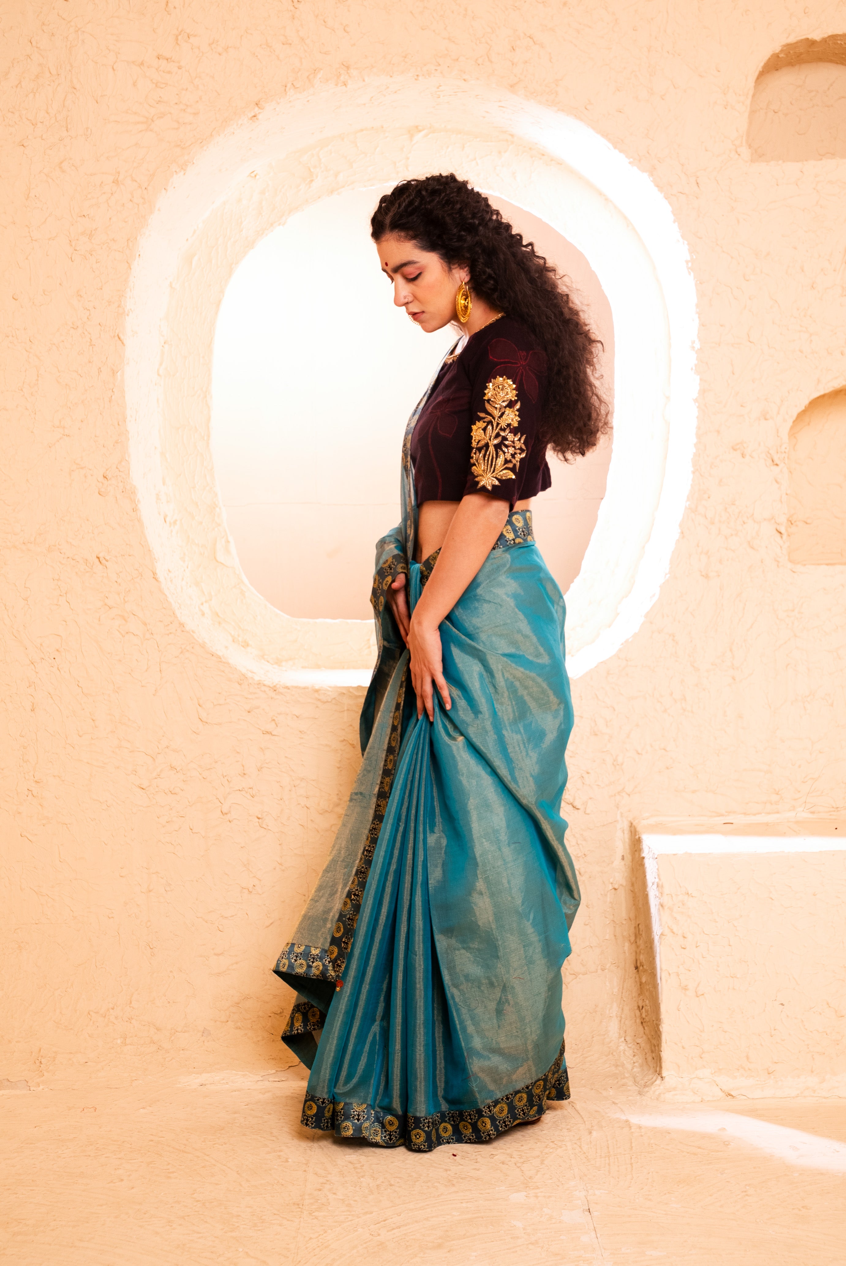 Ganesha Kalamkari Saree