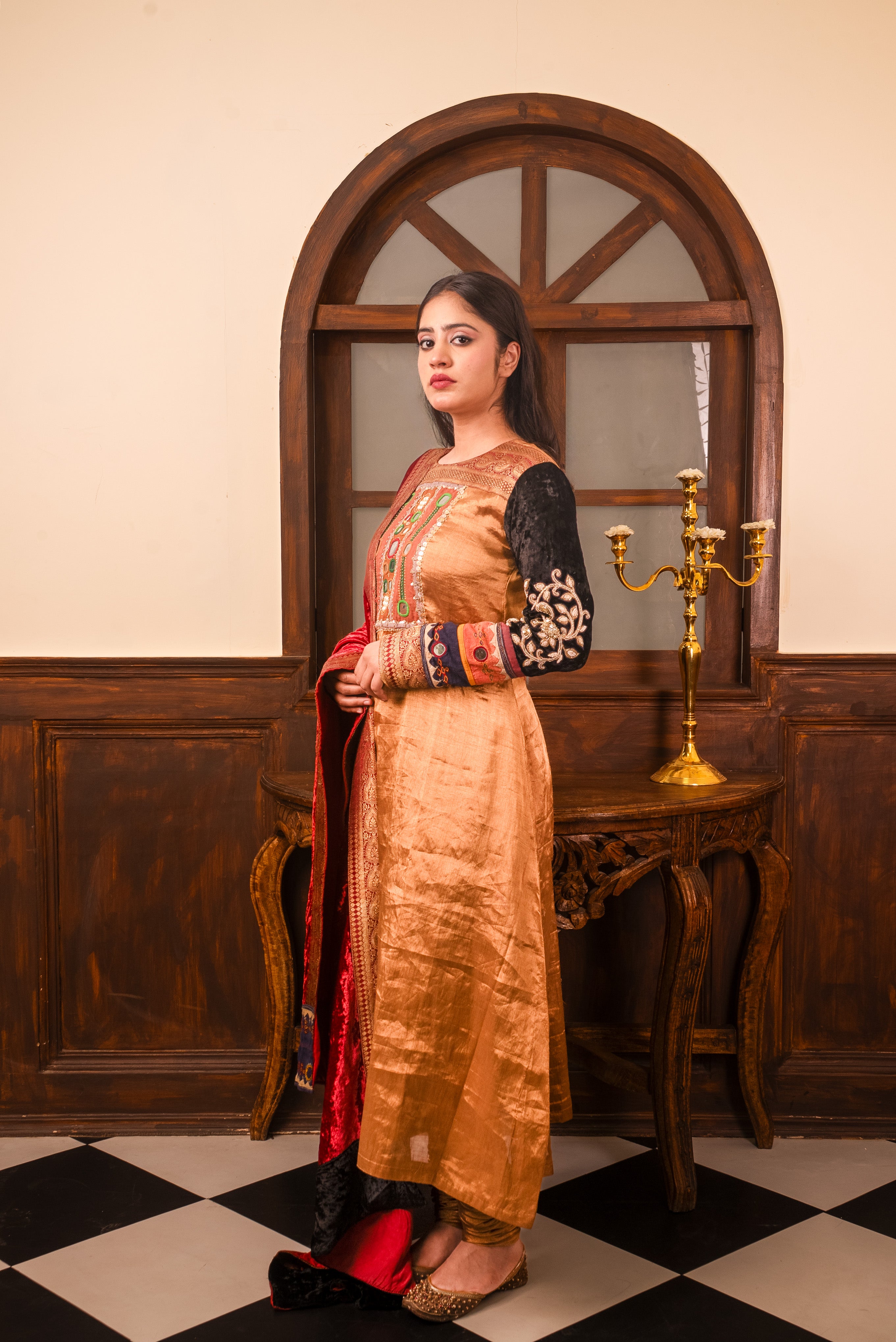 Tissue Kurta Shaneel Odhna Set