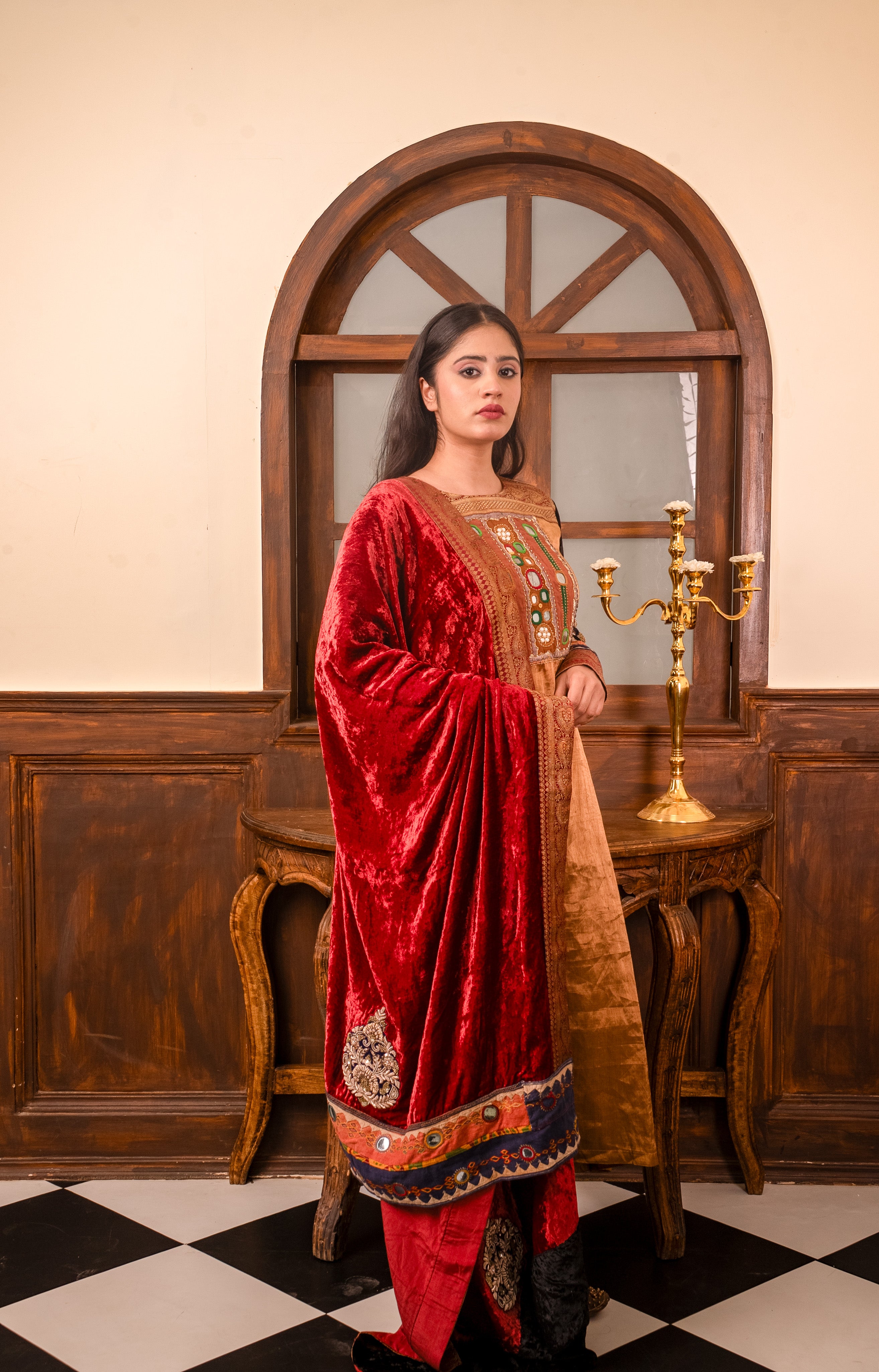 Tissue Kurta Shaneel Odhna Set